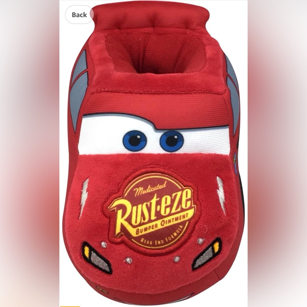 DISNEY - TODDLR BOYS CARS LIGHTNING MCQUEEN SPEEDSTER SLIPPERS - RED - SIZE 7/8